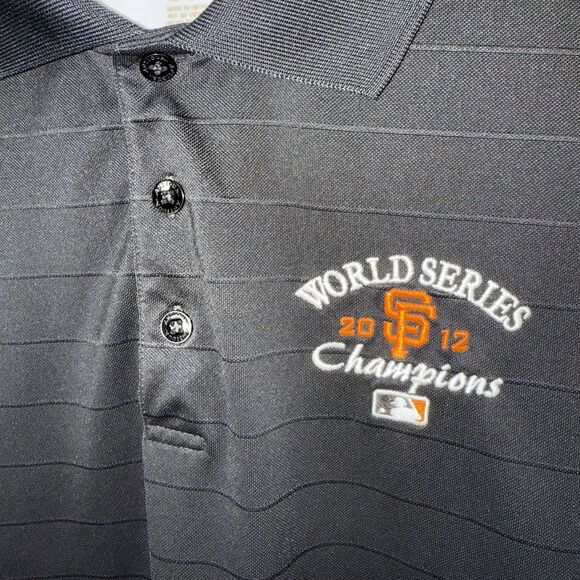 San Francisco Giants 2012 World Series Champion Black Short Sleeve Polo Mens XL - Picture 3 of 8